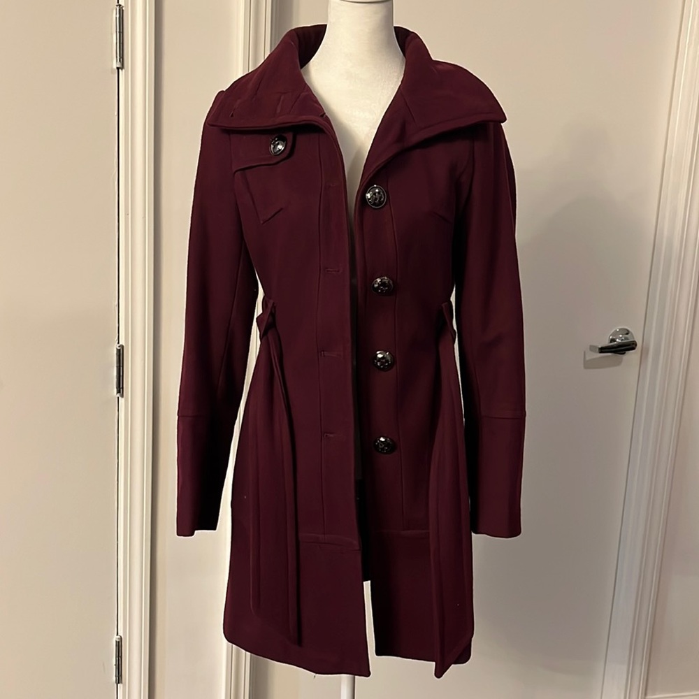 Black Rivet Maroon Wool Jacket Women